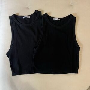 Zara cropped tank tops